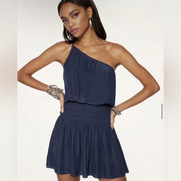 Ramy Brook Dresses & Skirts - Ramy Brook Navy One Shoulder Dress